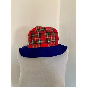 VTG Scottish James H McClory Hawick Plaid Blue Bucket Golf Hat Large Gore-Tex